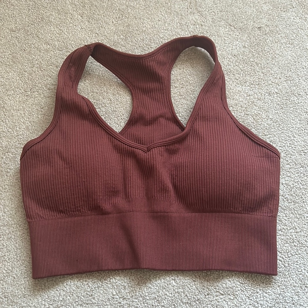 Maroon sports bra